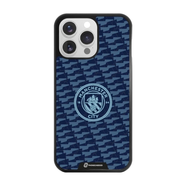 Phonecases3D iPhone 16 Pro Max Man City -3D suojakuori, musta