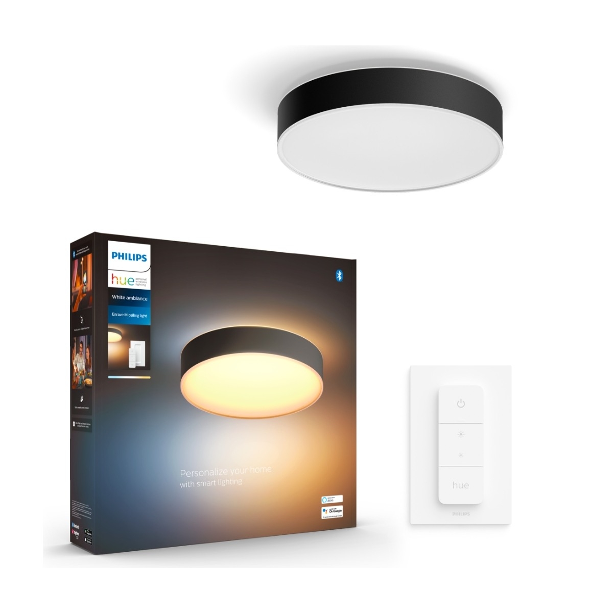 Philips Hue Enrave M Taklys, svart