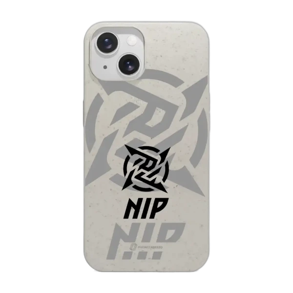 Phonecases3D iPhone 15 Ninjas in Pyjamas kompostoituva suojakuori, valkoinen