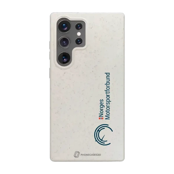 Phonecases3D Samsung Galaxy S25 Ultra Norges Motorsportforbund kompostoituva suojakuori, valkoinen