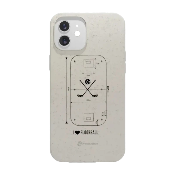 Phonecases3D iPhone 12 Pixbo IBK kompostoituva suojakuori, valkoinen