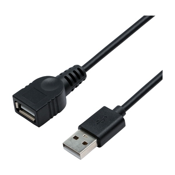 Eletra USB 2.0 Am - Af 2M-kabel, sort