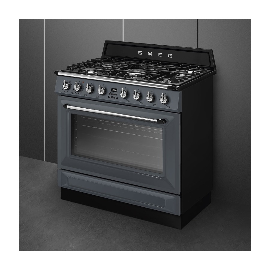Smeg TR90GMGR komfur, skifergrå billede 6