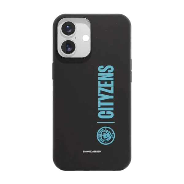 Phonecases3D iPhone 16 Man City kompostoituva suojakuori, musta