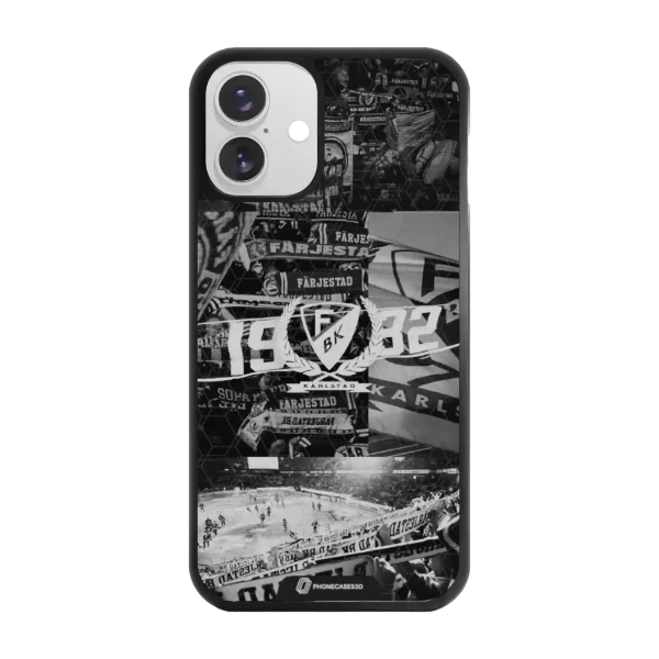 Phonecases3D iPhone 16 Plus Färjestad BK -3D suojakuori, musta