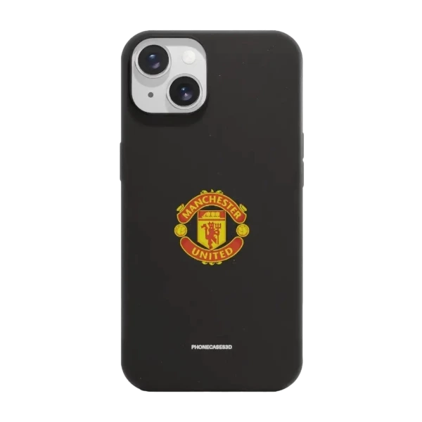 Phonecases3D iPhone 14 Manchester United FC kompostoituva suojakuori, musta