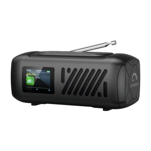 Amadeus Viola Bluetooth-høyttaler med radio, svart (Siste sjanse - utgående produkt)