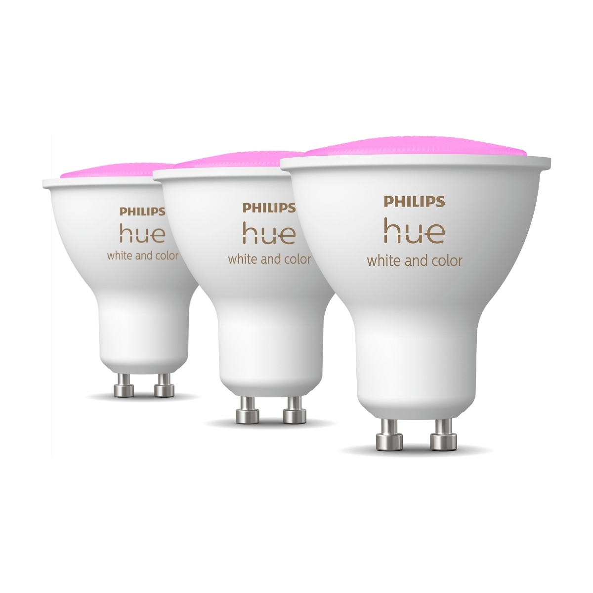 Hue GU10 3 pakning - White og farget