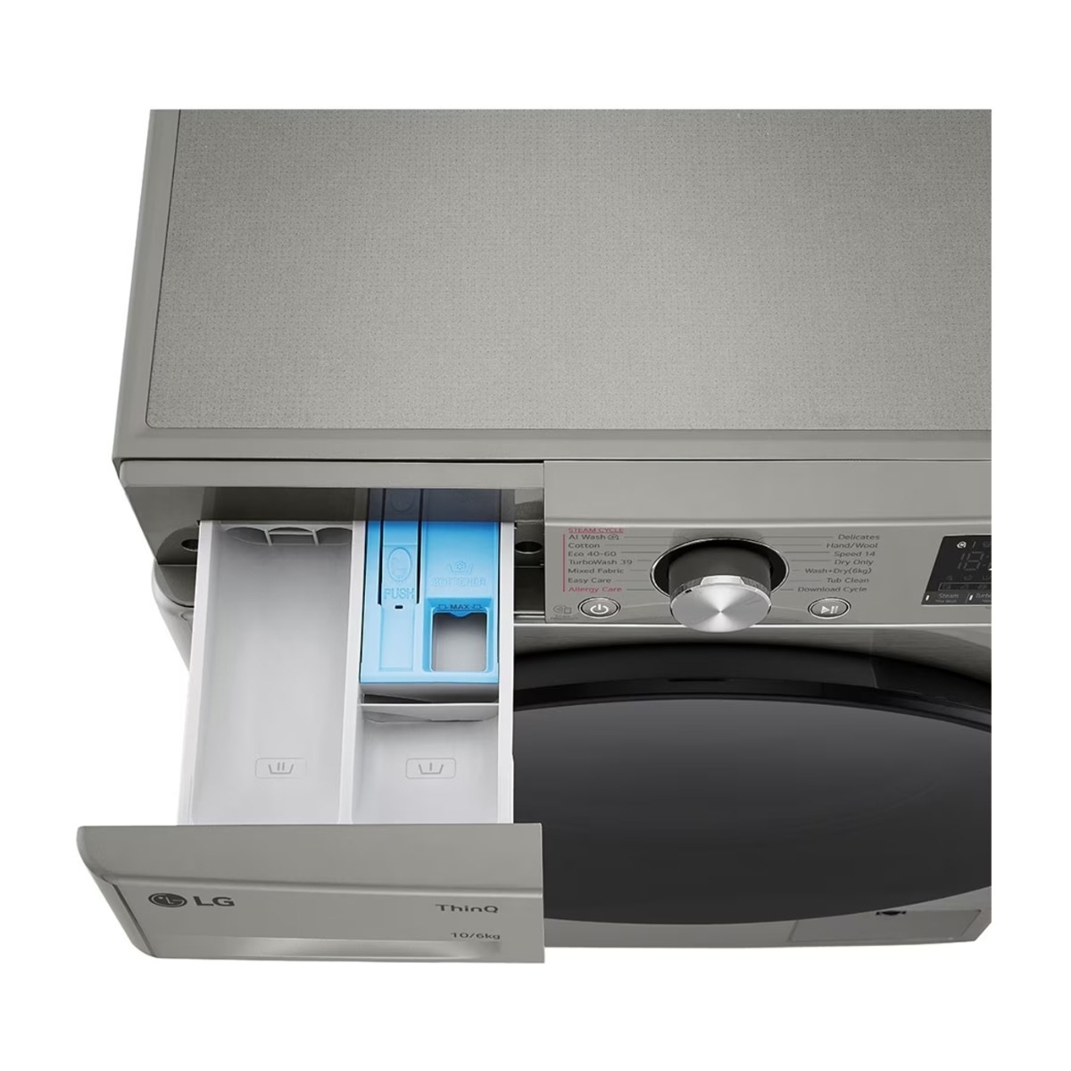 LG CV94V7S2QN kombineret vaskemaskine/tørretumbler, Platinum Silver billede 5