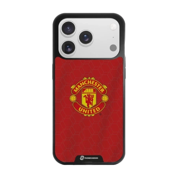 Phonecases3D iPhone 17 Pro Max Manchester United FC -3D suojakuori, musta