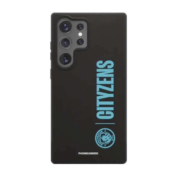 Phonecases3D Samsung Galaxy S25 Ultra Man City kompostoituva suojakuori, musta