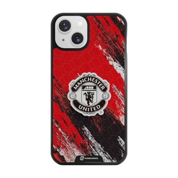 Phonecases3D iPhone 13 Manchester United FC -3D suojakuori, musta