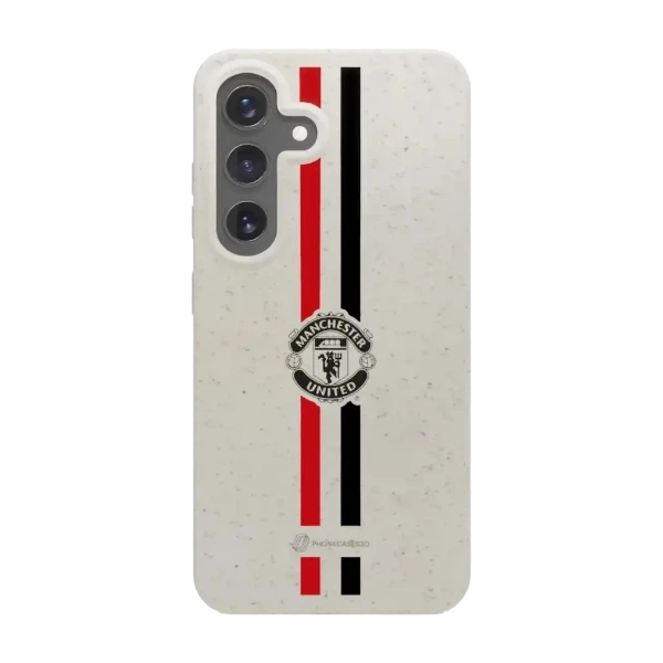 Phonecases3D Samsung Galaxy S25 Manchester United FC kompostoituva suojakuori, valkoinen
