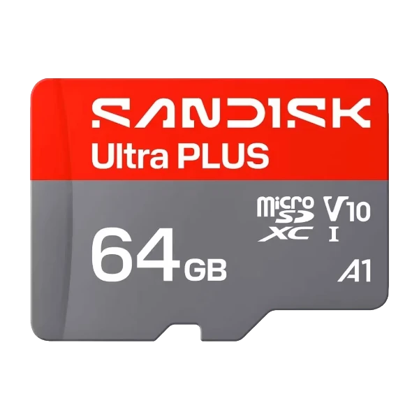 SanDisk Ultra PLUS microSDXC-minneskort, 64 GB