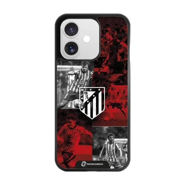 Phonecases3D iPhone 17 Atlético de Madrid -3D suojakuori, musta