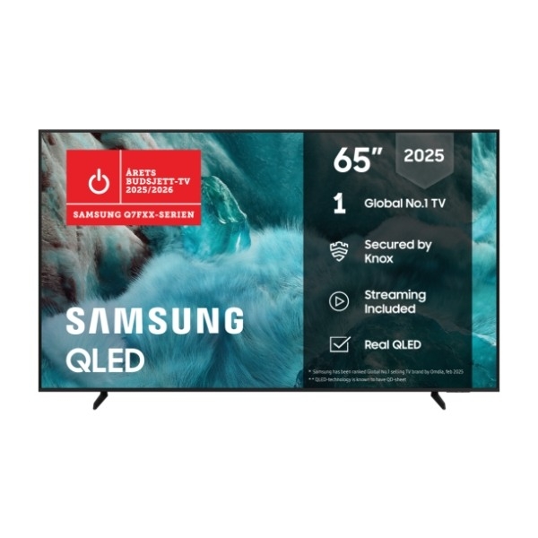 Samsung 65" Q7FA QLED 4K Smart TV (2025) (Byttet innen 60 dager - produktet er brukt)