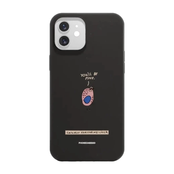 Phonecases3D iPhone 12 Maja Säfström kompostoituva suojakuori, musta