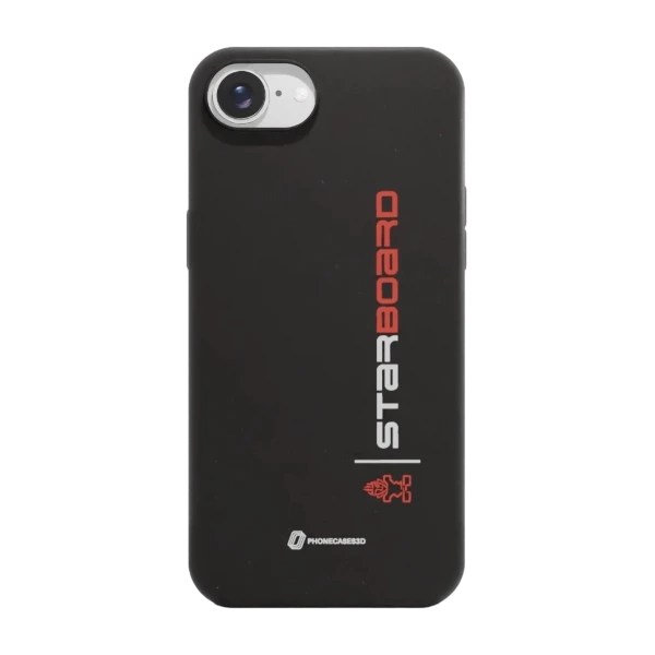Phonecases3D iPhone 17e/16e Starboard kompostoituva suojakuori, musta