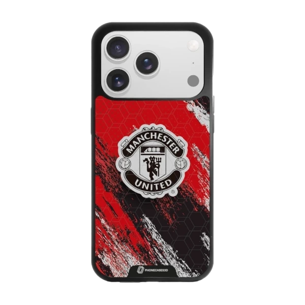 Phonecases3D iPhone 17 Pro Manchester United FC -3D suojakuori, musta