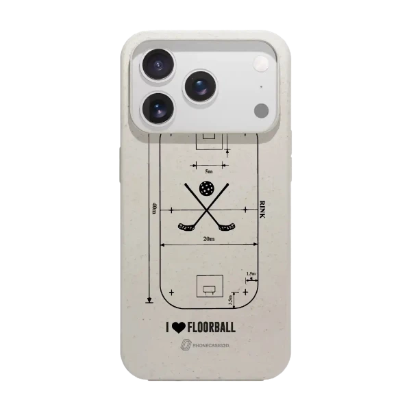 Phonecases3D iPhone 17 Pro Max Pixbo IBK kompostoituva suojakuori, valkoinen