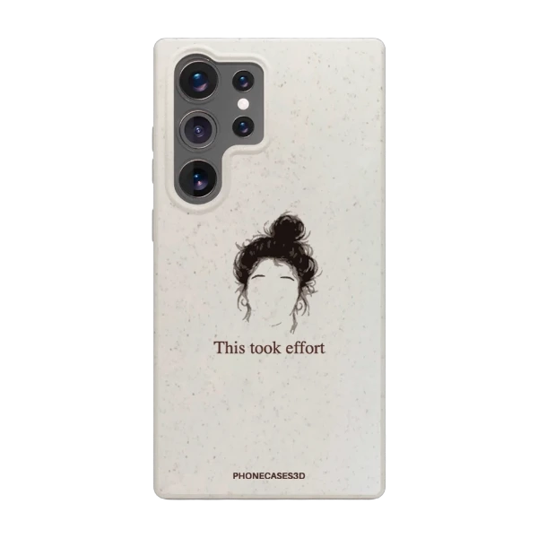 Phonecases3D Samsung Galaxy S25 Ultra Marit Bakkli kompostoituva suojakuori, valkoinen