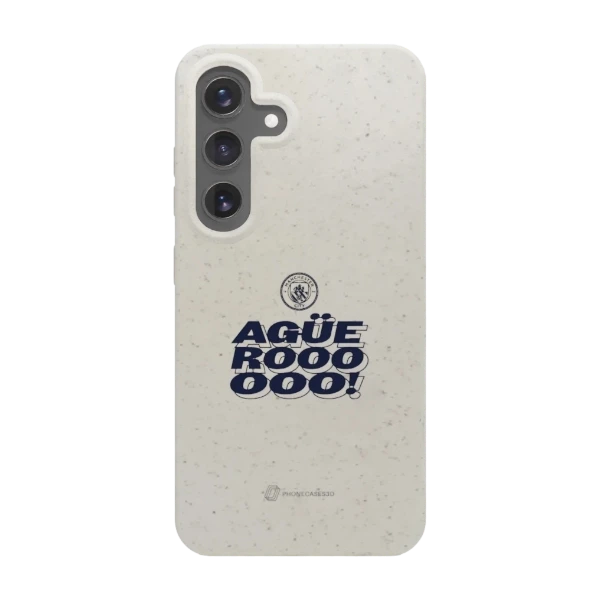 Phonecases3D Samsung Galaxy S25 Man City kompostoituva suojakuori, valkoinen