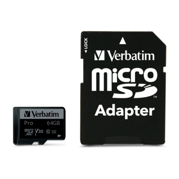 Verbatim Micro-Sdxc UHS-I 64 GB C10 adapter