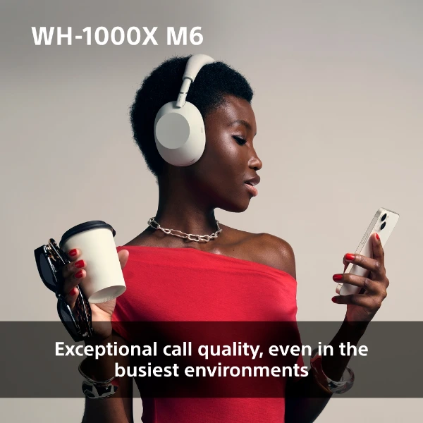Sony WH-1000XM6 trådløse støydempende hodetelefoner, sølv - Power.no