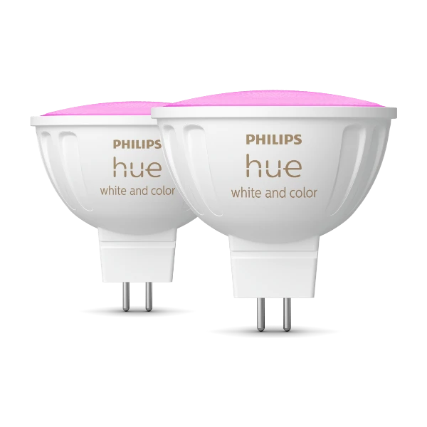 Philips Hue WCA spotlight 6.3W MR16 GU5.3 2stk - Power.no