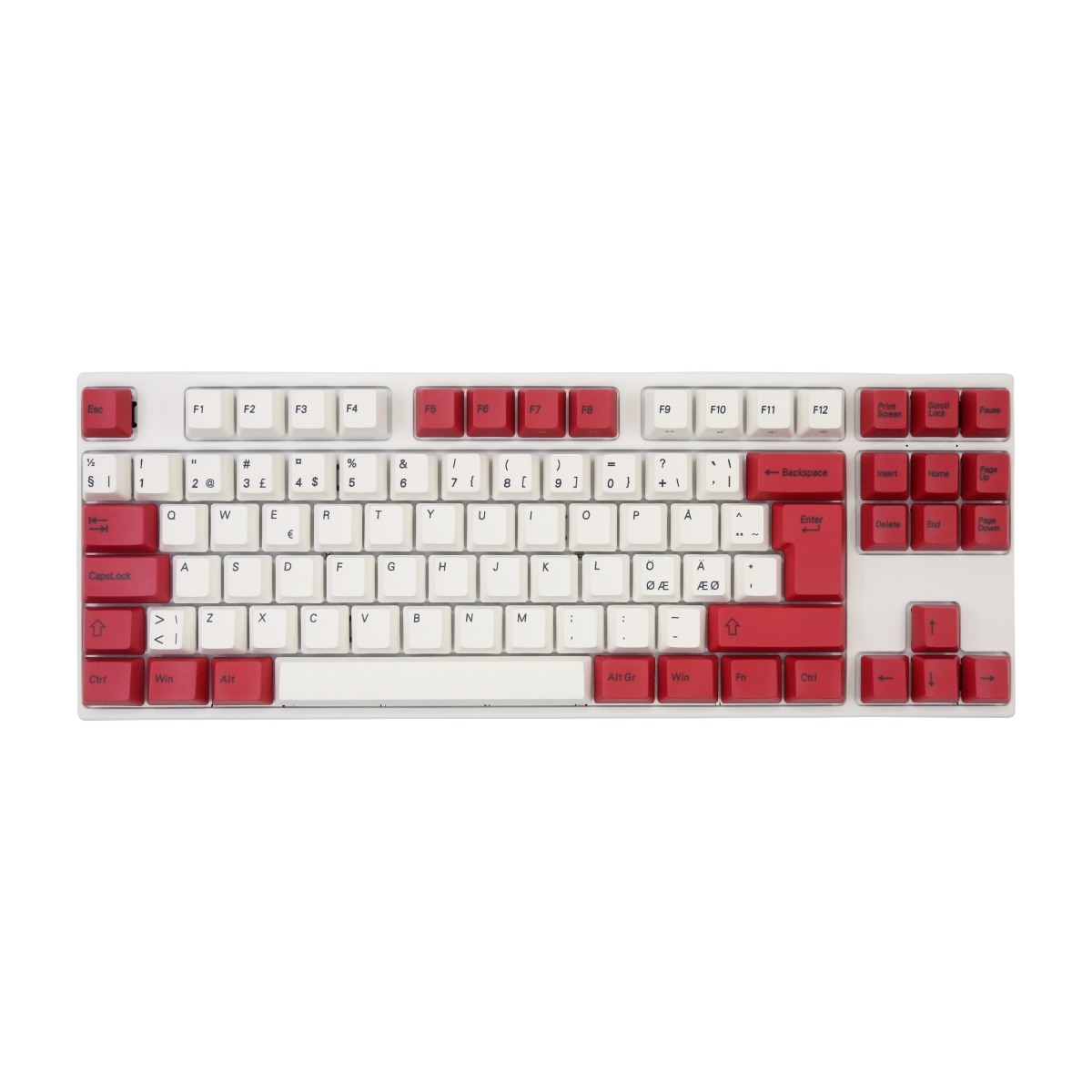VEA88 Special Edition White Plate - MX Red - Gamingtastatur - Uten numpad - Nordisk - Hvit