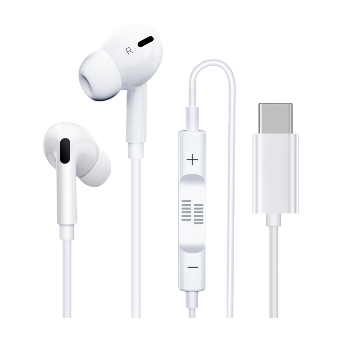 FEEL Line 250 USB-C hovedtelefoner med ledning, hvid