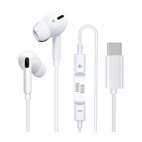 FEEL Line 250 USB-C hovedtelefoner med ledning, hvid
