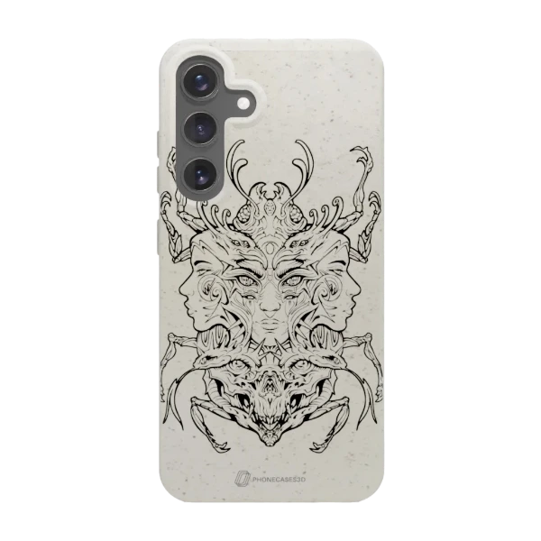Phonecases3D Samsung Galaxy S25+ Urban Pixel kompostoituva suojakuori, valkoinen