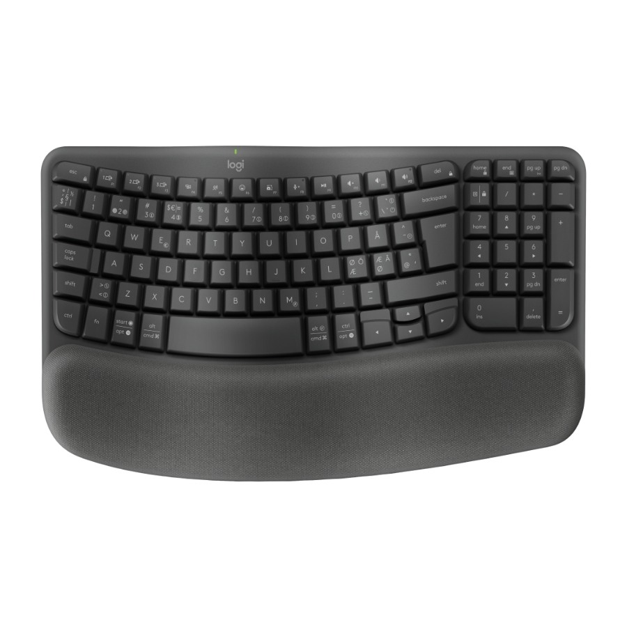 Logitech Wave Keys Ergo trådløst tastatur, sort
