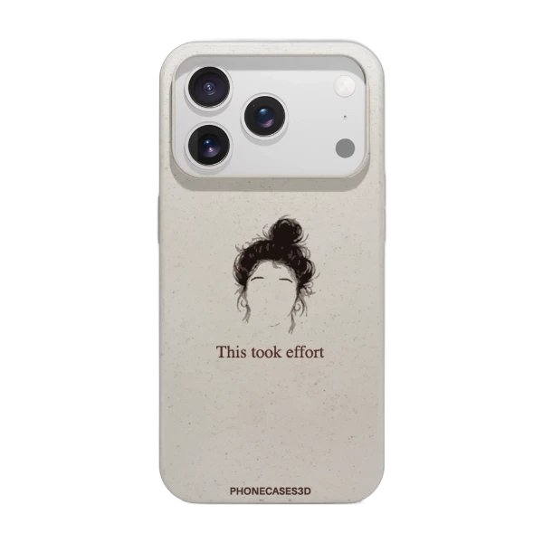 Phonecases3D iPhone 17 Pro Max Marit Bakkli kompostoituva suojakuori, valkoinen