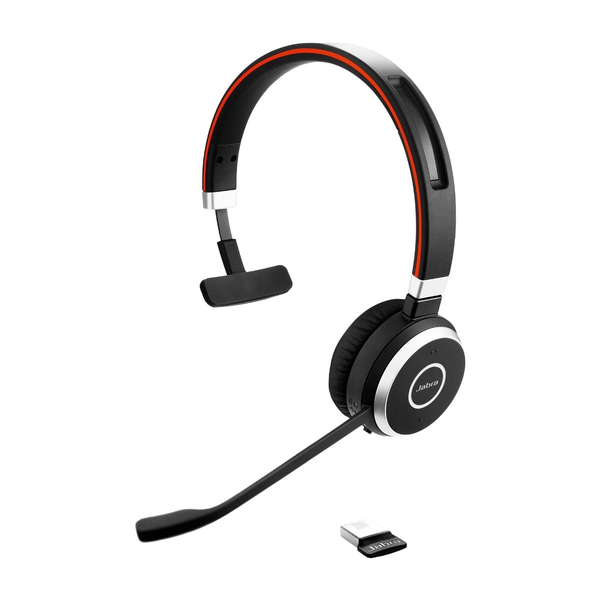 Evolve 65 Se Ms Stand Hodesett Usb-a, Usb-a Via Bluetooth-adapter Optimert For Ms Teams Mono Svart