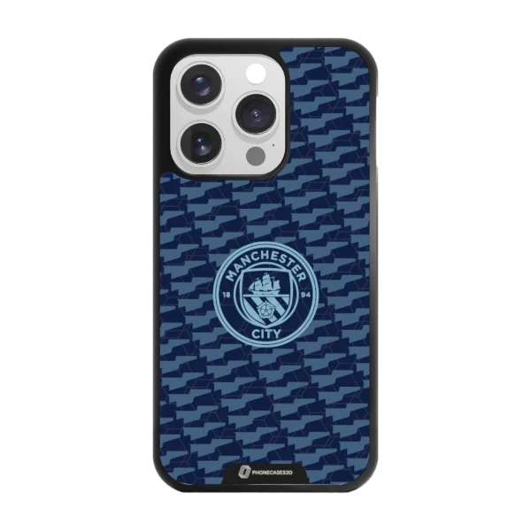 Phonecases3D iPhone 15 Pro Man City -3D suojakuori, musta
