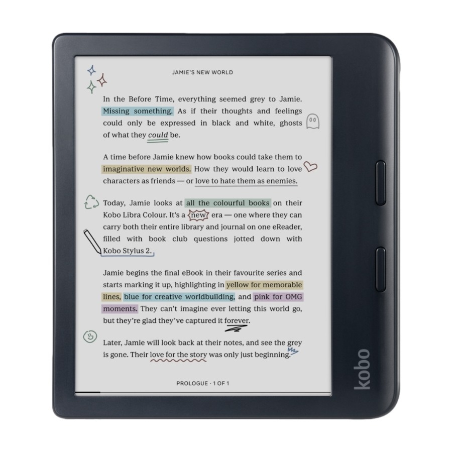 Kobo Libra Colour e-bogslæser, sort