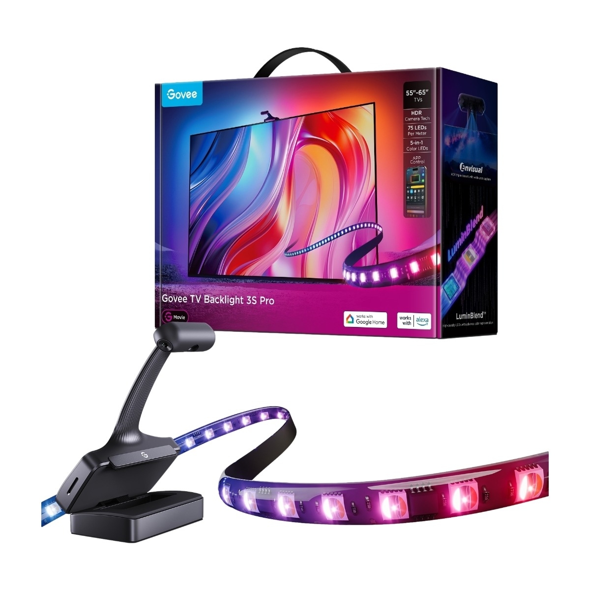 Govee TV Backlight 3 Pro smartlys, for 55-65" TV-er