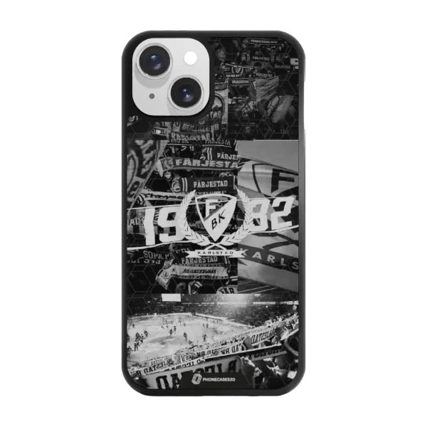 Phonecases3D iPhone 14 Färjestad BK -3D suojakuori, musta