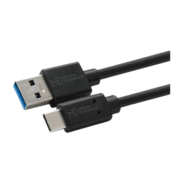MicroConnect USB3.2CA0.25 USB-A - USB-C -kaapeli, 0.25 m, musta