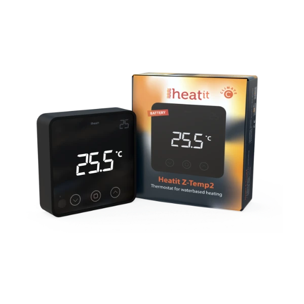 Heatit Z-TEMP2 Termostat, sort - POWER.dk