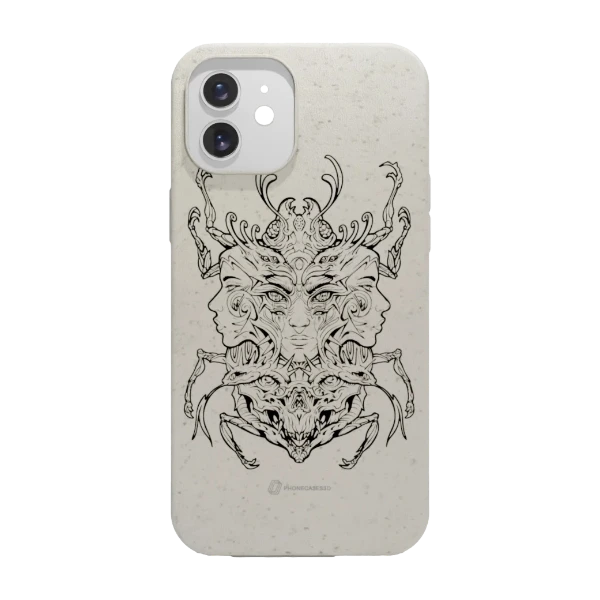 Phonecases3D iPhone 12 Urban Pixel kompostoituva suojakuori, valkoinen