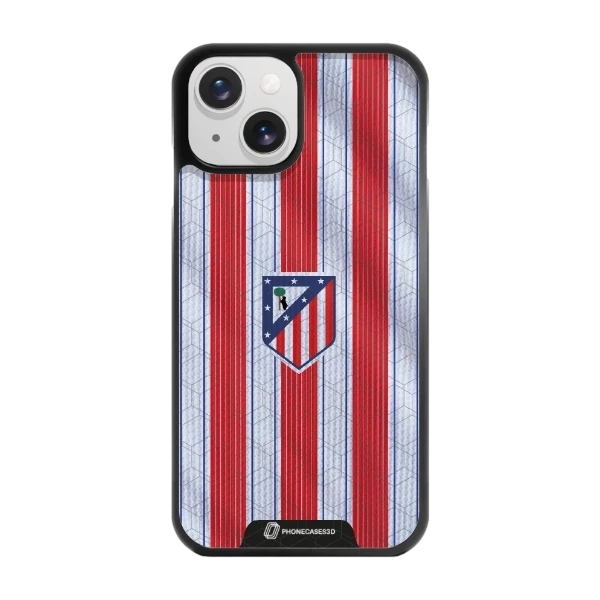 Phonecases3D iPhone 15 Atlético de Madrid -3D suojakuori, musta