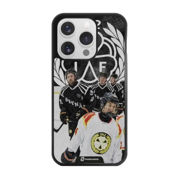 Phonecases3D iPhone 15 Pro Brynäs IF -3D suojakuori, musta