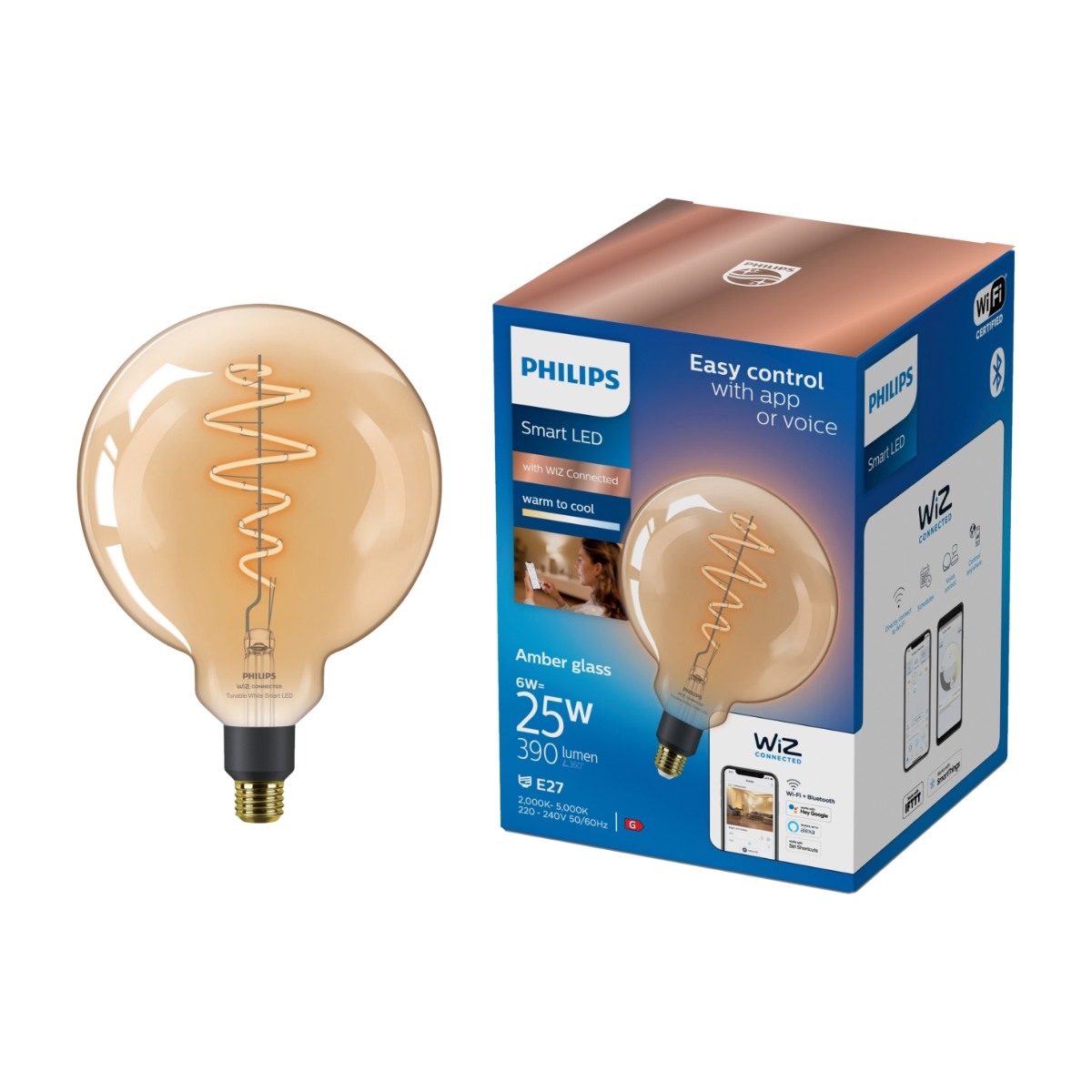Amb Filament smart lampa 6W G200 E27
