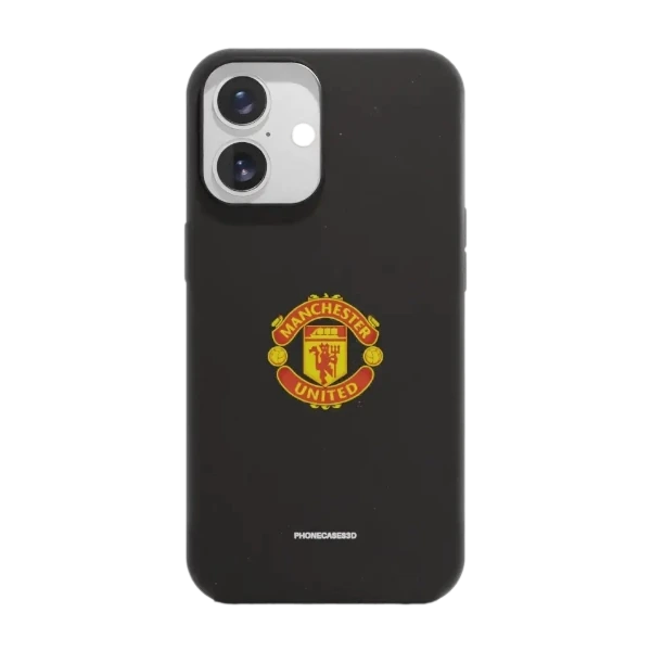 Phonecases3D iPhone 16 Manchester United FC kompostoituva suojakuori, musta