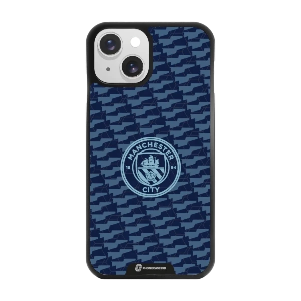 Phonecases3D iPhone 15 Man City -3D suojakuori, musta