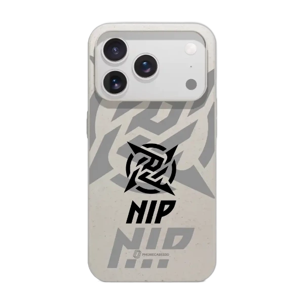 Phonecases3D iPhone 17 Pro Ninjas in Pyjamas kompostoituva suojakuori, valkoinen