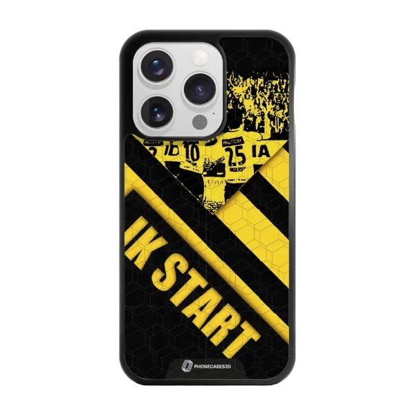 Phonecases3D iPhone 15 Pro IK Start -3D suojakuori, musta